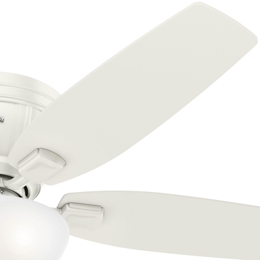 Hunter Kenbridge Low Profile 52&quot; Ceiling Fan with LED Lights in Fresh White, , large