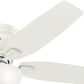 Hunter Kenbridge Low Profile 52" Ceiling Fan with LED Lights in Fresh White, , large