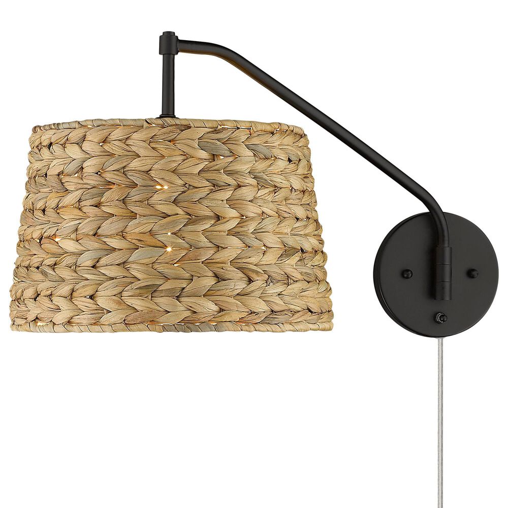 Golden Lighting Ryleigh 1-Light Articulating Wall Sconce in Matte Black, , large
