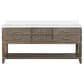 Lexora Home Norwalk 72" Double Bathroom Vanity in Grey Oak with White Cultured Marble Top and Rectangle Sink, , large