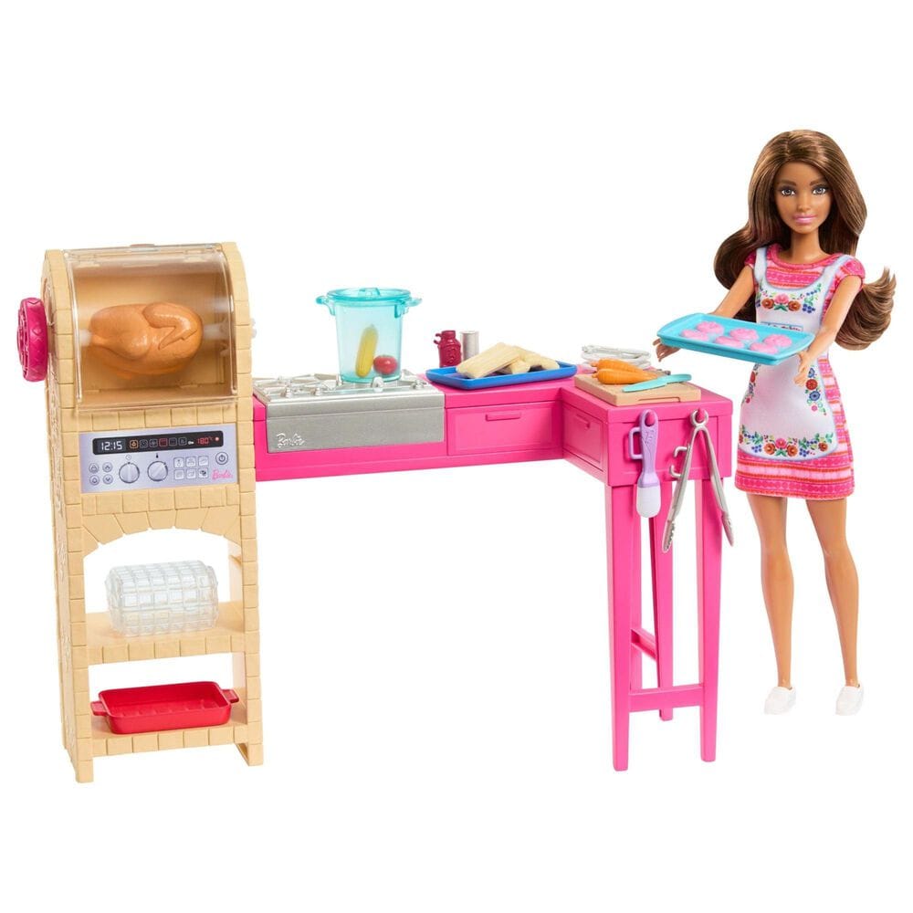 Barbie Recipe for Friendship Teresa Doll Kitchen Playset in Multicolor, , large