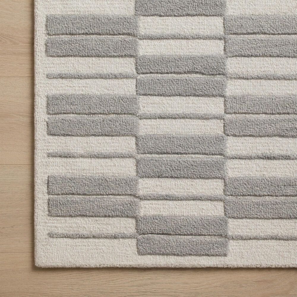 Chris Loves Julia x Loloi Bradley 2&#39;3&quot; x 3&#39;9&quot; Ivory and Grey Area Rug, , large