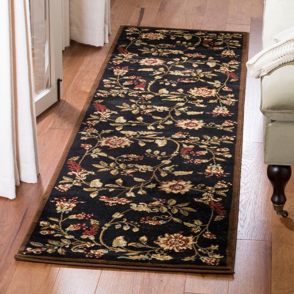 Safavieh Lyndhurst LNH552 2&#39;3&quot; x 8&#39; Black and Multicolor Runner, , large