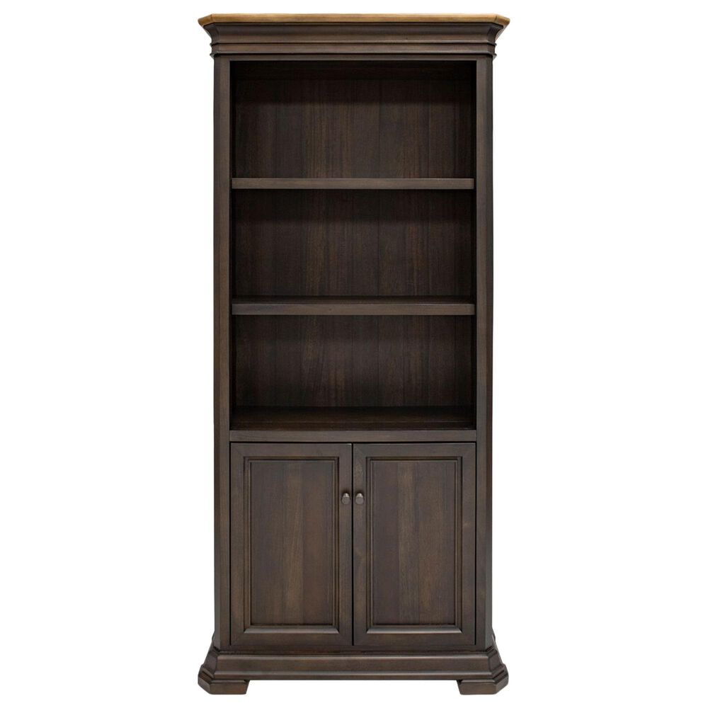 Wycliff Bay Sonoma Bookcase with 2-Door in Dark Roast, , large