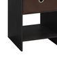 HOMLUX 1-Drawer Modern Nightstand with Open Shelf in Espresso (Set of 2), , large