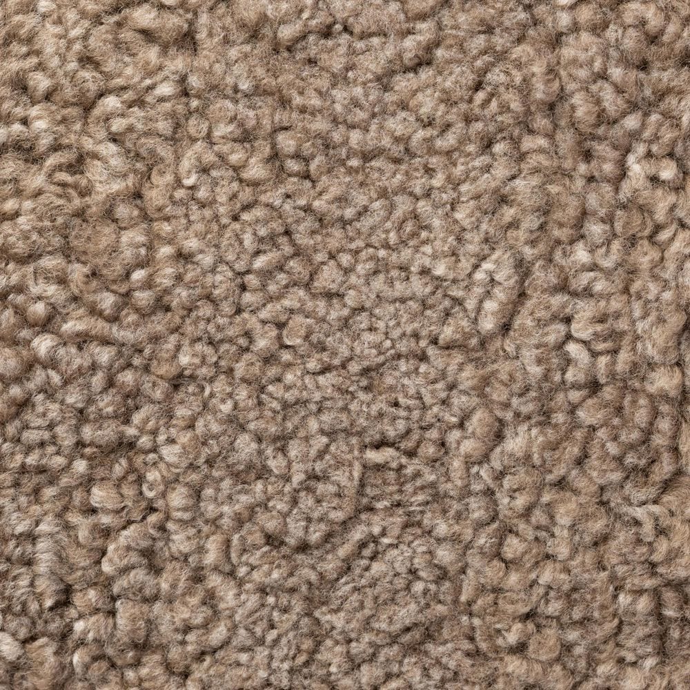 Four Hands Demi Accent Bench in Beige Shearling, , large