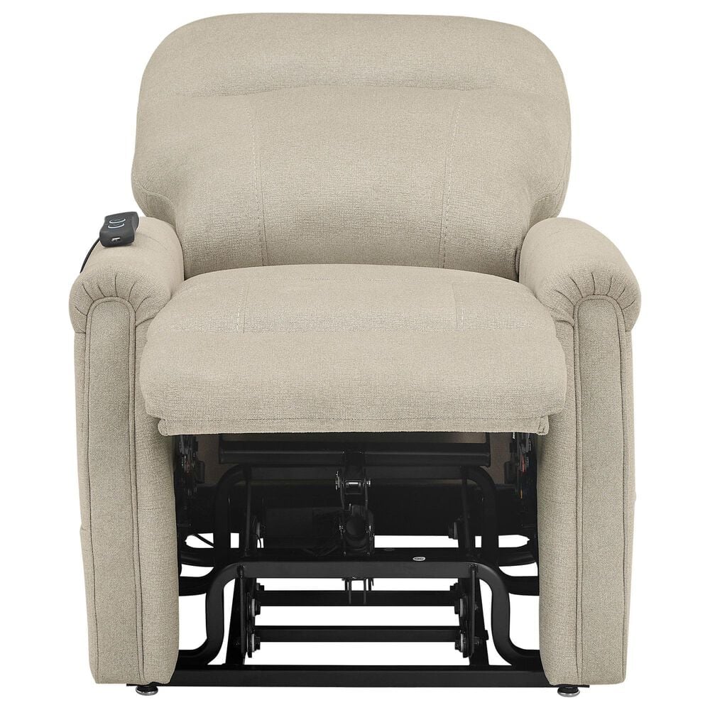 Steve Silver Rhodes Power Lift Recliner in Aspen Khaki, , large