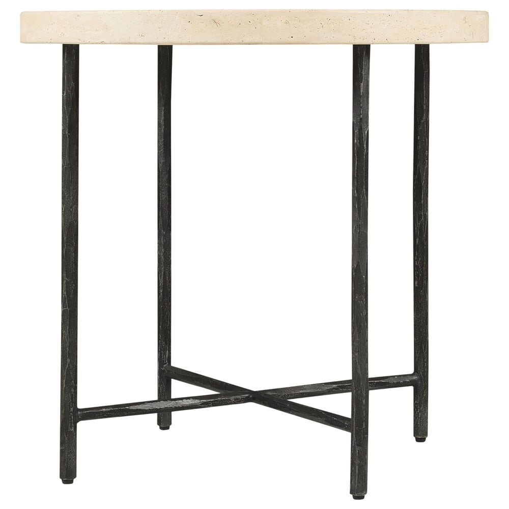 Hooker Furniture Driftwood Round Side Table in Bisque and Grey, , large