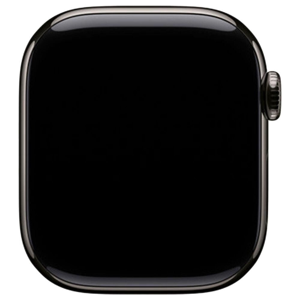 Apple Watch Series 11 (GPS+Cellular) 42mm Titanium Case with Black Sport Band - M/L in Slate and 2-Year AppleCare+, , large