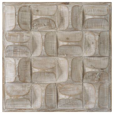 Uttermost Pickford 20" x 20" Wood Wall Decor in Natural Wash and Ivory, , large