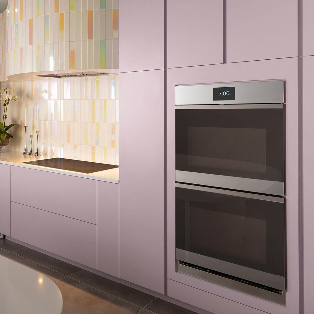 Cafe 30&quot; Smart Built-In Convection Double Wall Oven in Glass Stainless Steel, , large