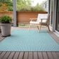 Dalyn Rug Company Hinton 9" x 12" Aqua Indoor/Outdoor Area Rug, , large