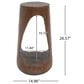 Hearth and Haven Outdoor End Table with Hollow Design in Antique Brown, , large