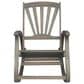Hearth and Haven Sunview Outdoor Rocking Chair with Retractable Footrest in Grey, , large