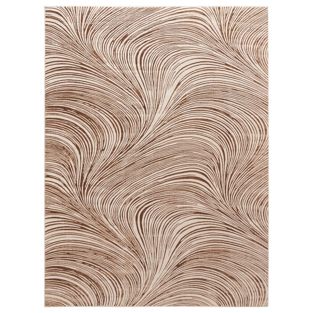 Nourison Central Park West CEP02 Beige and Brown 7"10" x 9"10" Area Rug, , large