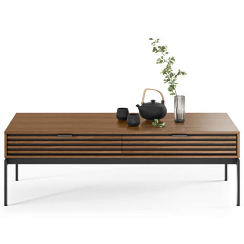 BDI Cora Coffee Table in Natural Walnut and Black, , large