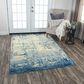 RIZZY Impressions 9" x 12" Blue Area Rug, , large