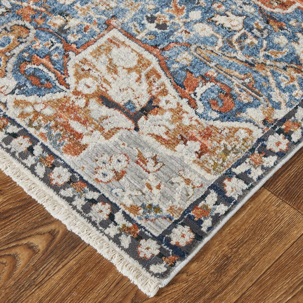 Feizy Kaia 3&#39; x 10&#39; Red and Blue Runner, , large