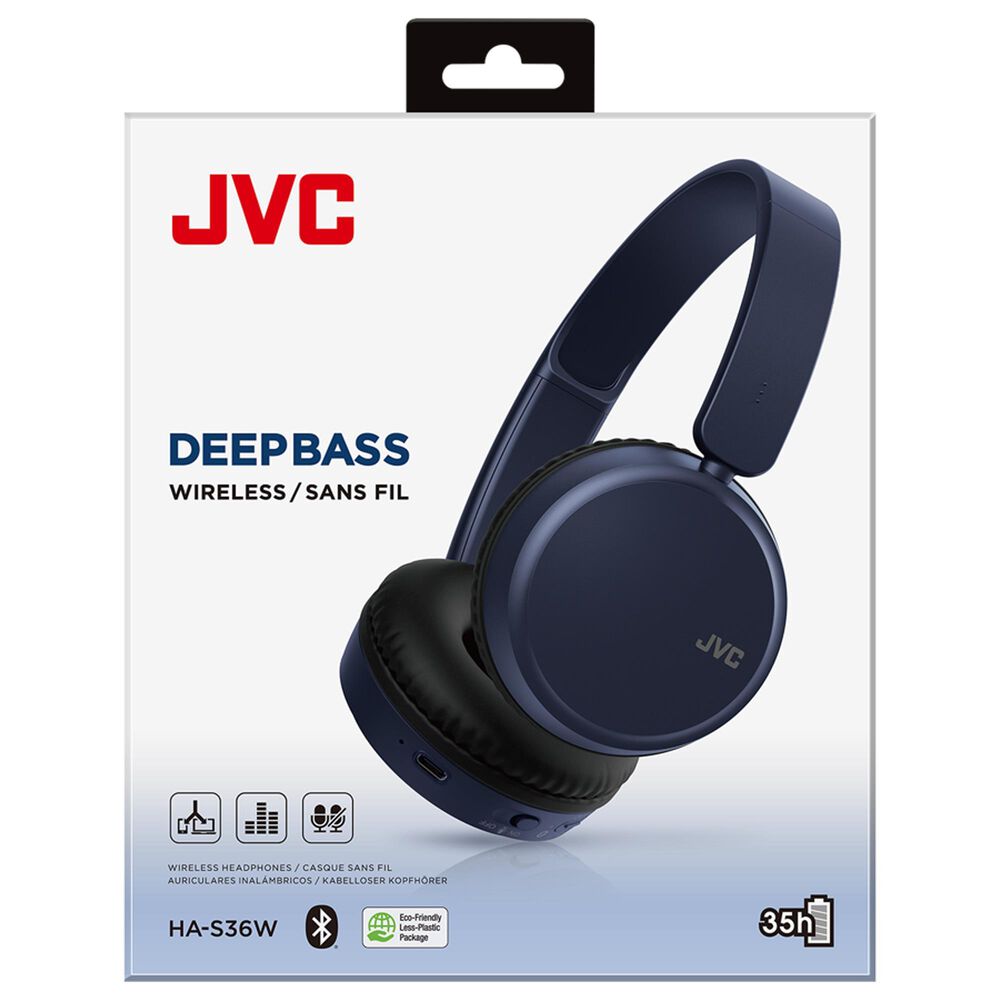 JVC On-Ear Wireless Headphones in Indigo Blue, , large