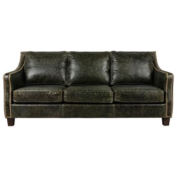 Vintage Leather Jan Leather Sofa in Distressed Forest Green, , large