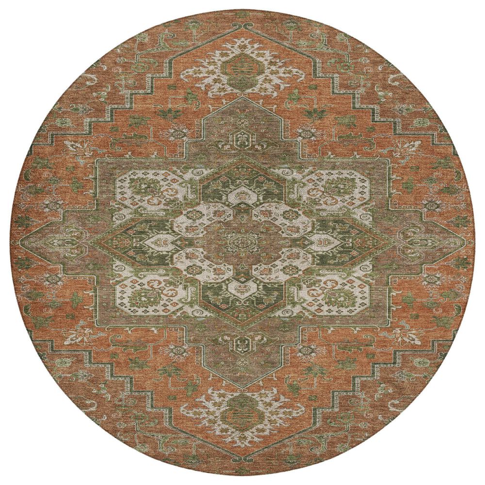 Dalyn Rug Company Tabrook TB9 Rust 8" Round Area Rug, , large