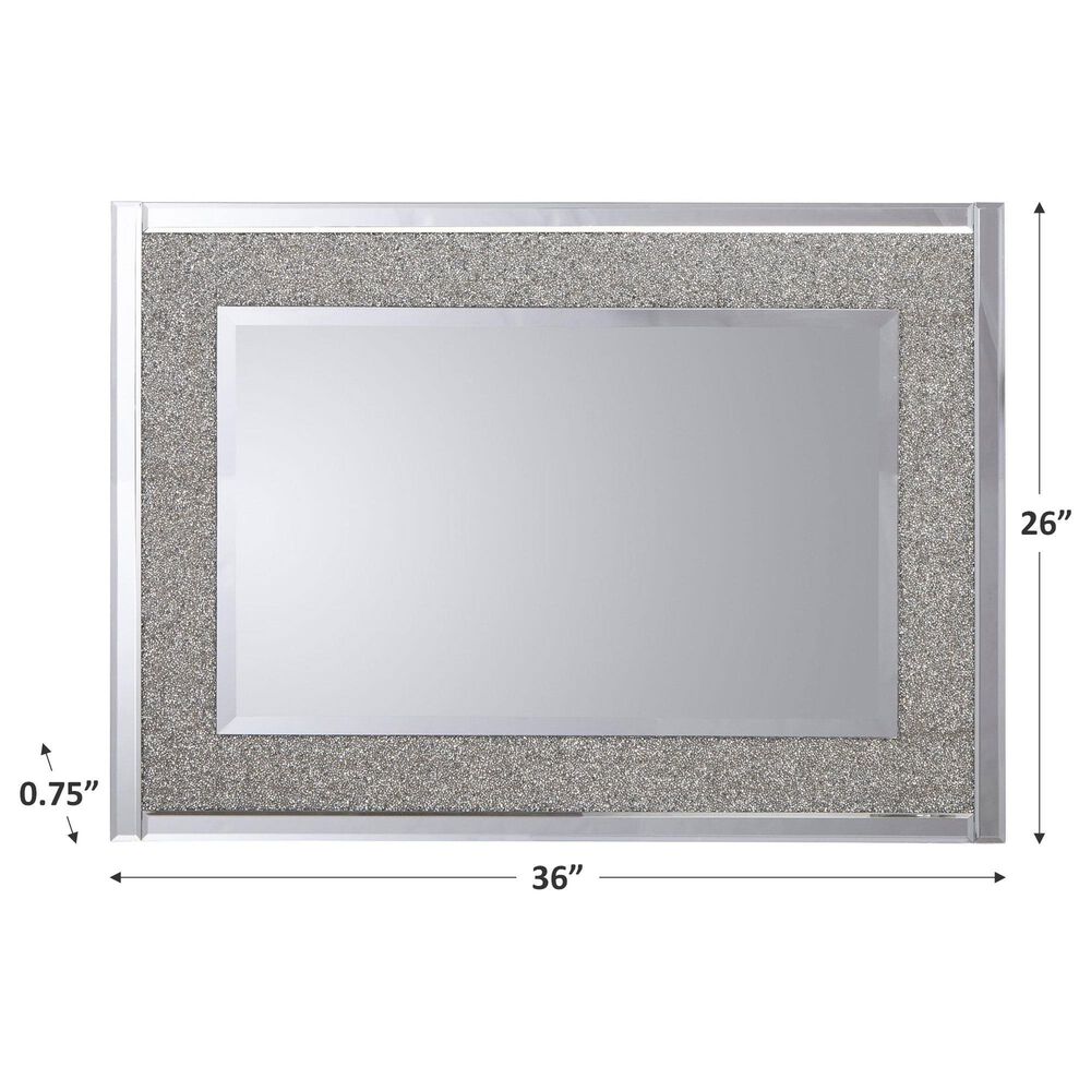 Ashley Kingsleigh Rectangle Accent Wall Mirror in Silver, , large