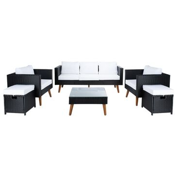 Safavieh Montclair 6-Piece Patio Living Set in Black, , large