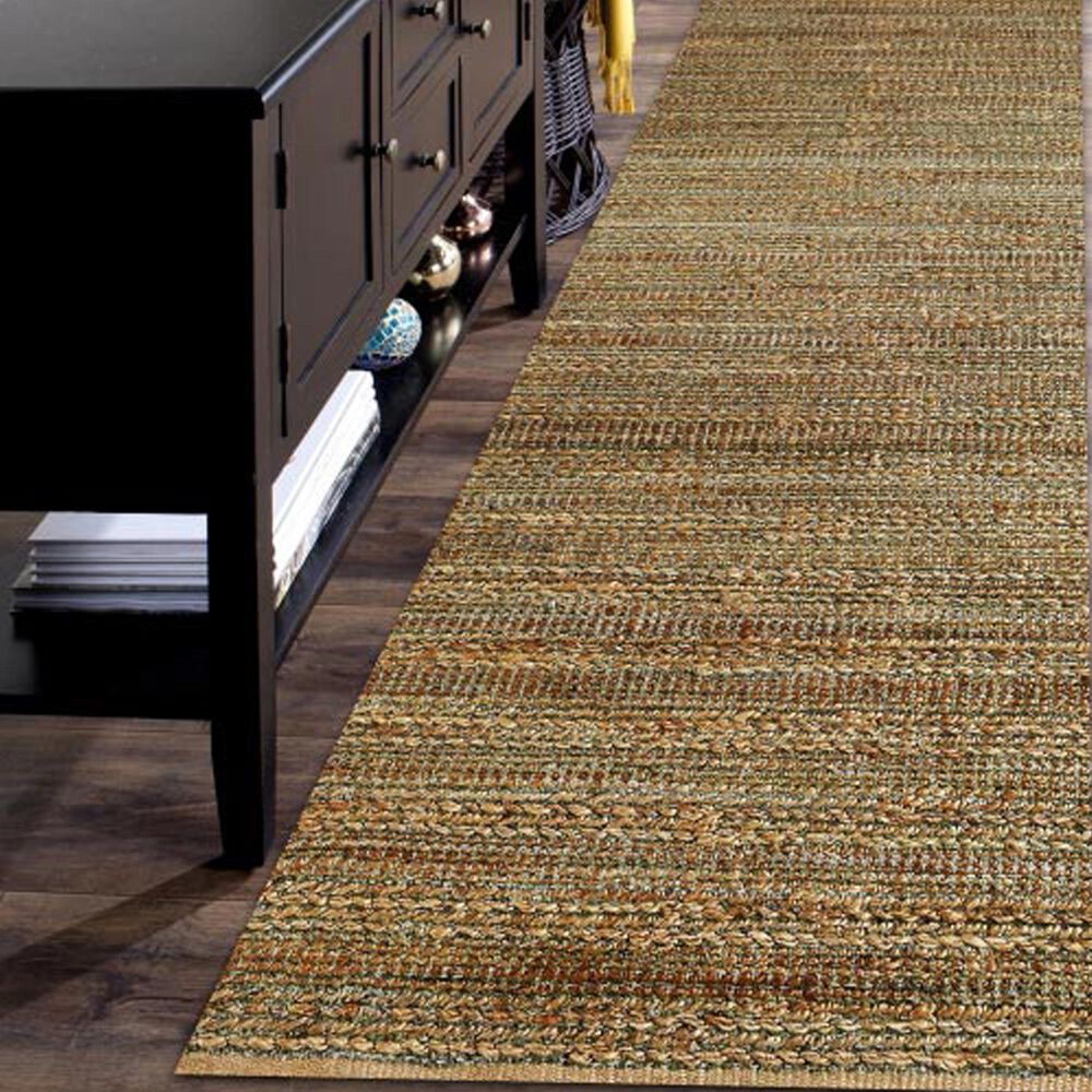 L&amp;R Resources Natural Fiber Smoke Green 2'6" x 7'9" Runner, , large