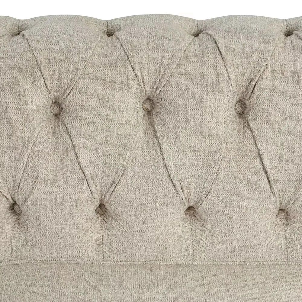 Morden Fort Chesterfield Accent Chair in Beige, , large