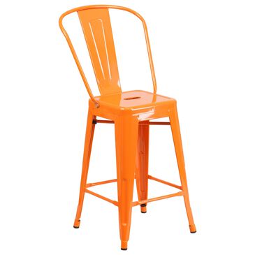 Flash Furniture 24" Counter Stool in Orange, , large