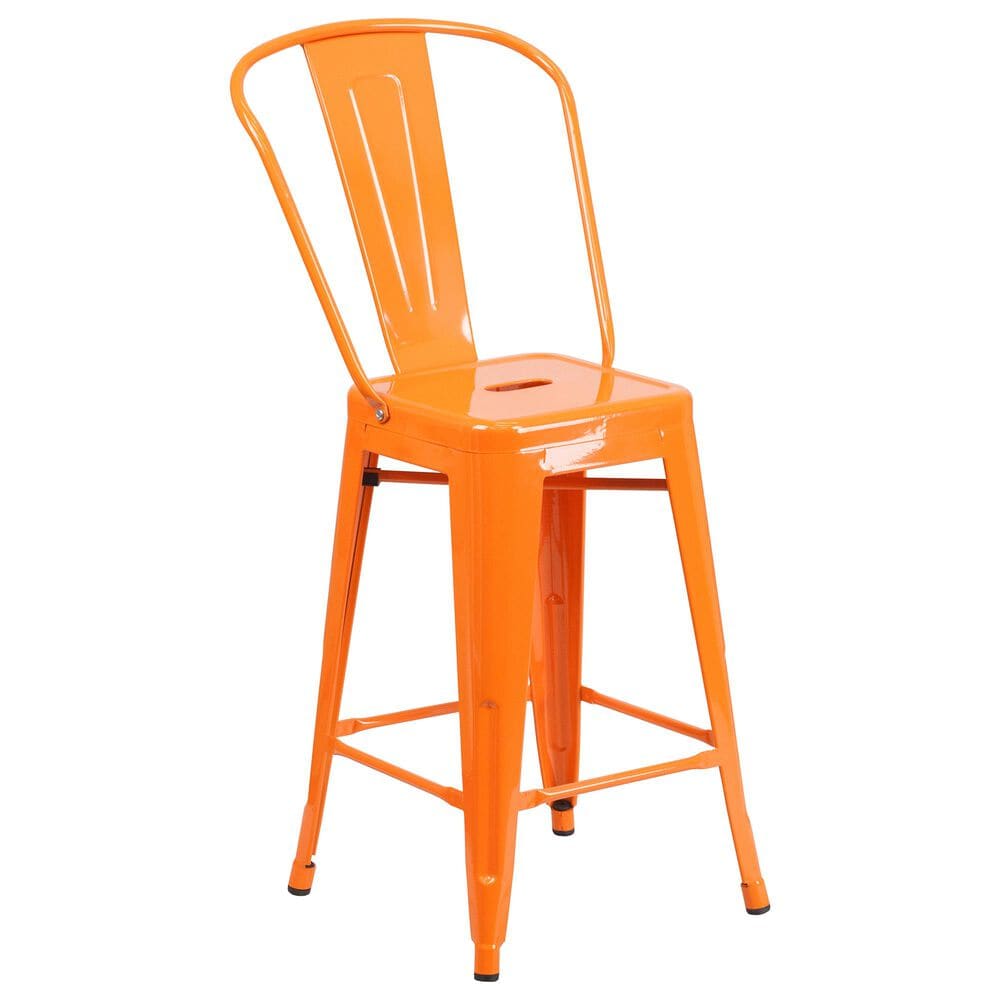 Flash Furniture 24" Counter Stool in Orange, , large