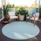 Dalyn Rug Company Laidley 6" Round Sky Blue Indoor/Outdoor Area Rug, , large