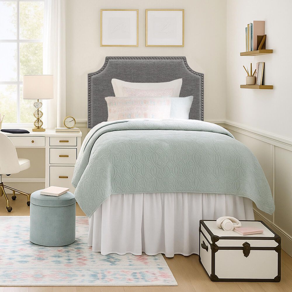 The Monday Company Twin Upholstered Headboard in Gray, , large