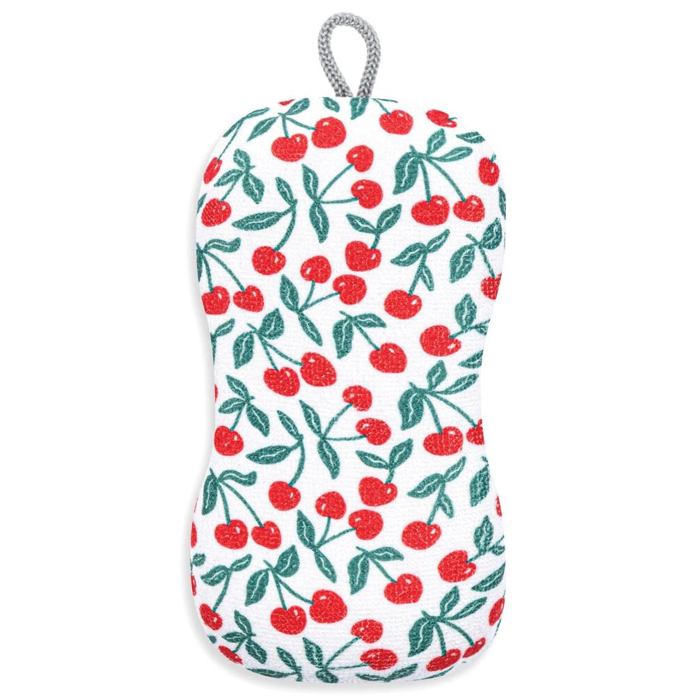 MuKitchen Scrub Sponge in Cherry Pit and White, , large