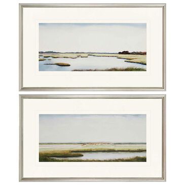 Paragon Marshlands I 18" x 30" Wall Art in Blue (Set of 2), , large