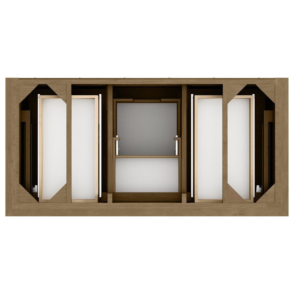 James Martin Vanities Brookfield 48" Single Bathroom Vanity in Honey Oak with 3 cm Victorian Silver Silestone Top, Rectangle Sink and FreePower Wireless Charger, , large