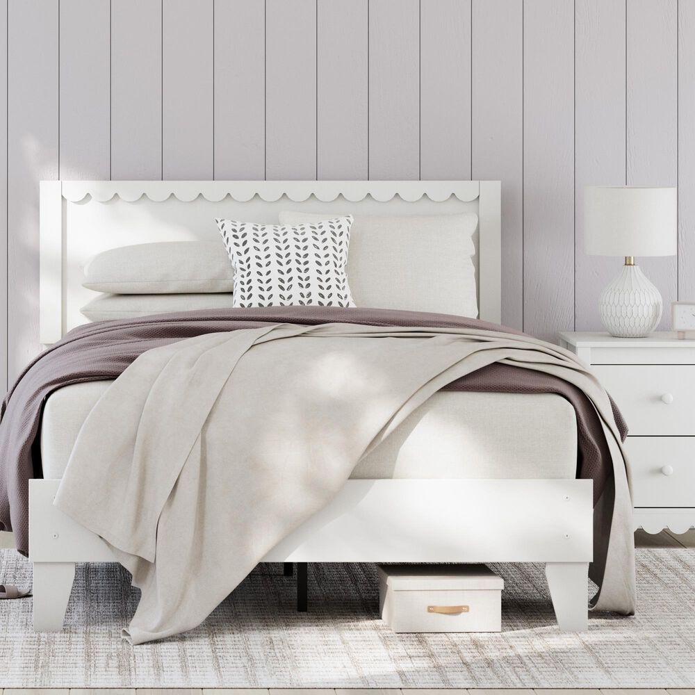 Ashley Hallityn Nightstand in Matte White, , large