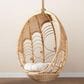 Baxton Studio Umika Patio Hanging Chair with Natural Brown Rattan in White, , large