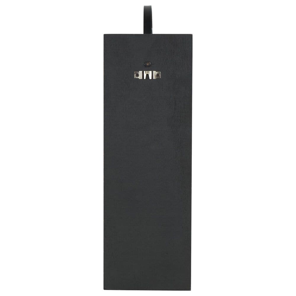 Maple and Jade 21&quot; Indoor/Outdoor Wall Sconce with Wood Backing in Matte Black and Brown, , large