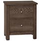 Viceray Collections Fundamentals 2-Drawer Nightstand in Grey, , large