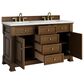 James Martin Vanities Brookfield 60" Double Bathroom Vanity in Honey Oak with 3 cm Ethereal Noctis Quartz Top and Rectangular Sinks, , large
