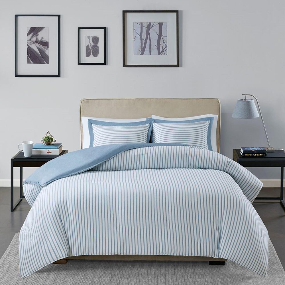 Hampton Park Hayden 2-Piece Twin Duvet Cover Set in Blue, , large