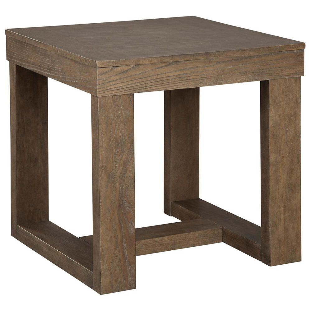 Ashley Cariton End Table in Grayish Brown, , large