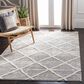 Safavieh Martha Stewart Lucia Shag MSR0720A 5"1" x 7"6" White and Light Grey Area Rug, , large