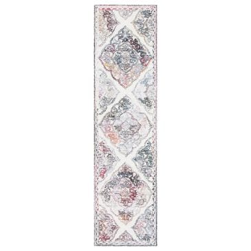 Safavieh Micro-Loop Oriental 2"3" x 9" Grey and Ivory Runner, , large