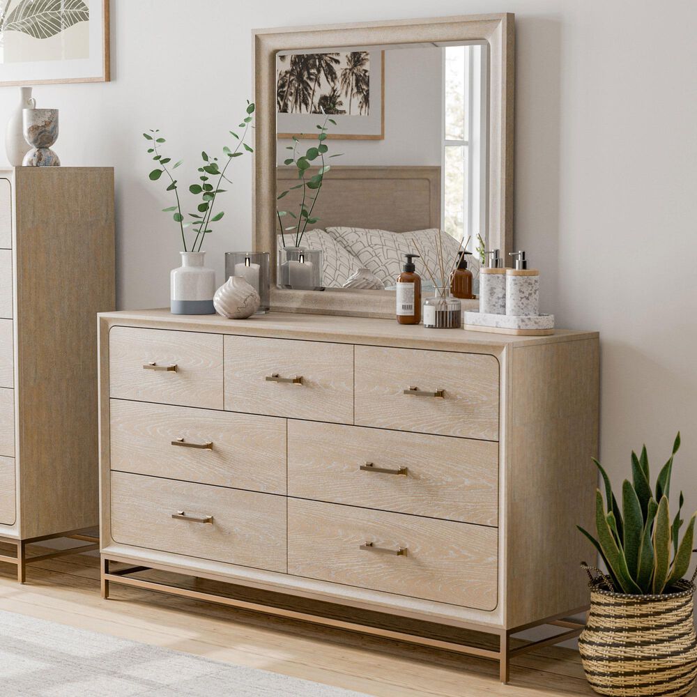 Furniture of America Sandnes 7-Drawer Dresser in Light Oak, , large