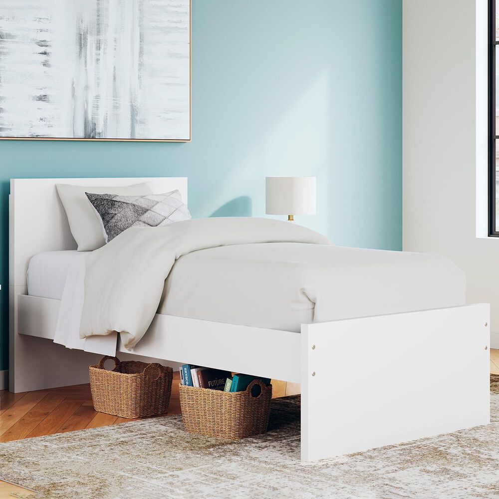 Ashley Onita Twin Platform Bed in White, , large