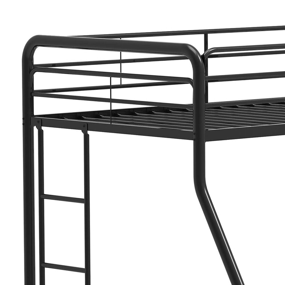 Pacific Landing Carson Twin Over Full Bunk Bed in Glossy Black, , large