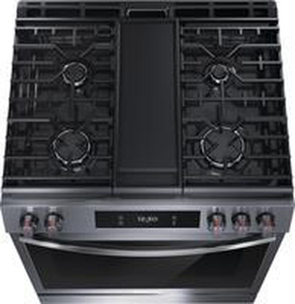 Frigidaire Gallery 30&quot; Front Control Gas Range with Total Convection in Black Stainless Steel, , large