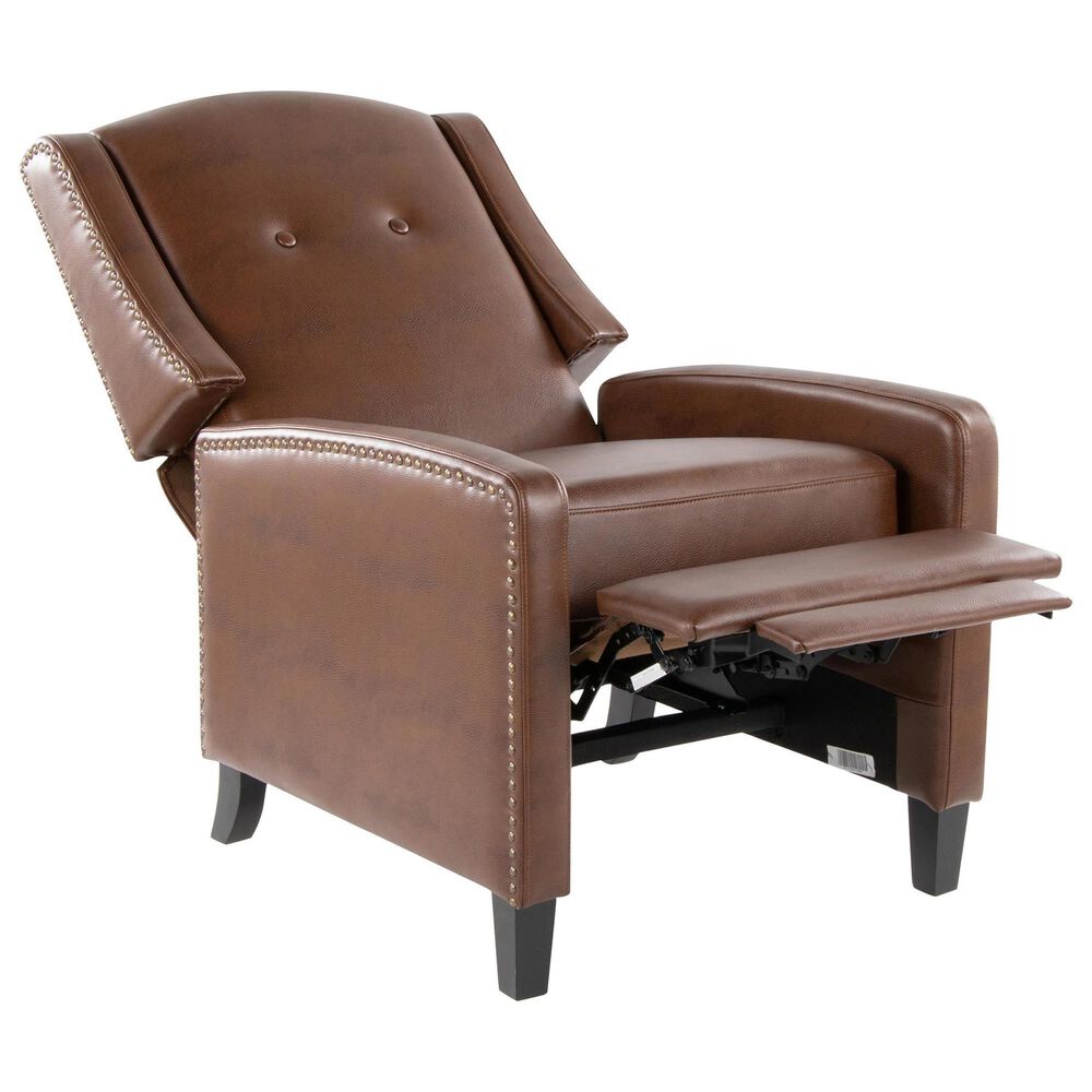 Lumisource Stanley Manual Recliner in Brown, , large